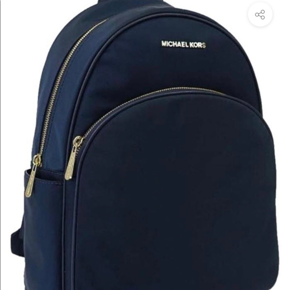 MK Navy Large Abbey Nylon Backpack main image 4